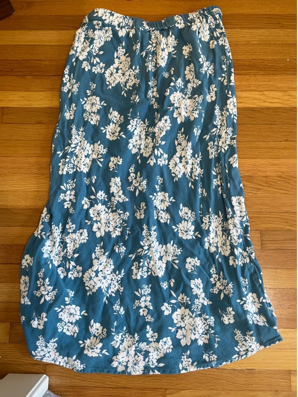 Blue with White flowers Skirt